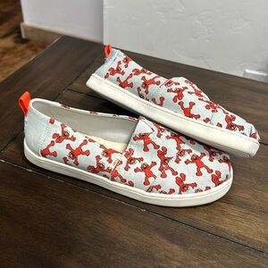 Toms kids size 4.5Y Sesame Street Elmo shoes. Worn once inside only.